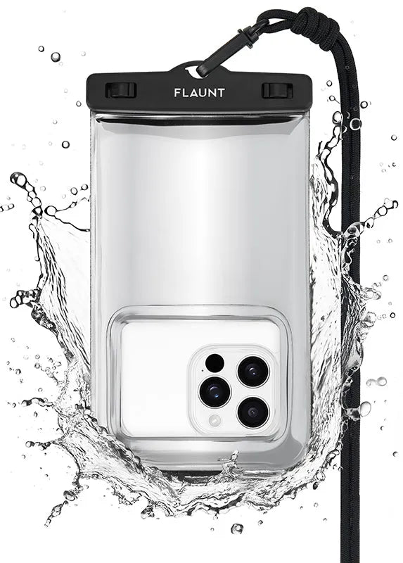 Silver Metallic Waterproof Phone Pouch