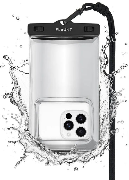 Silver Metallic Waterproof Phone Pouch
