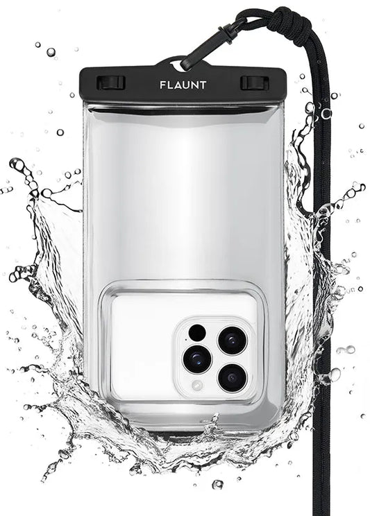 Silver Metallic Waterproof Phone Pouch