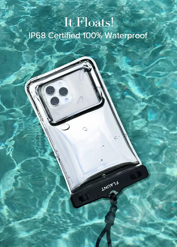 Silver Metallic Waterproof Phone Pouch