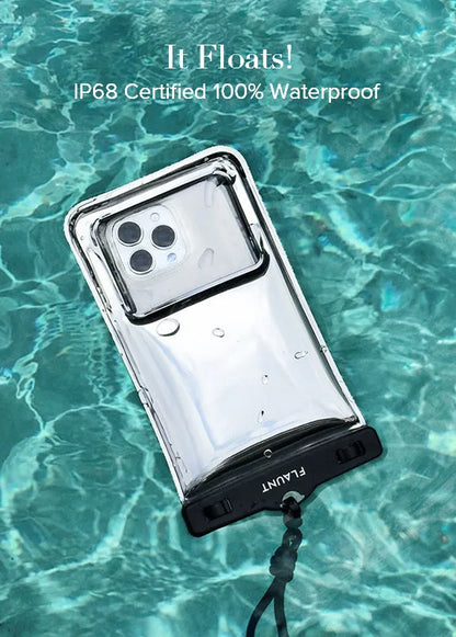 Silver Metallic Waterproof Phone Pouch