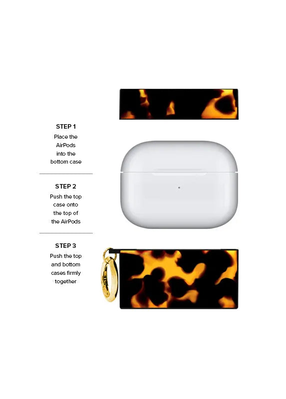 SQUARE® Tortoise Print AirPods Case