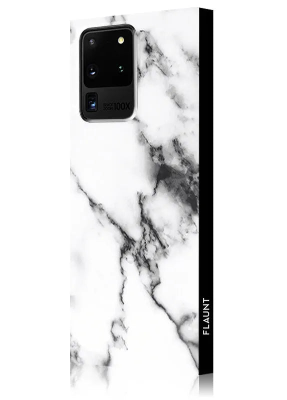 SQUARE® White Marble Galaxy Case