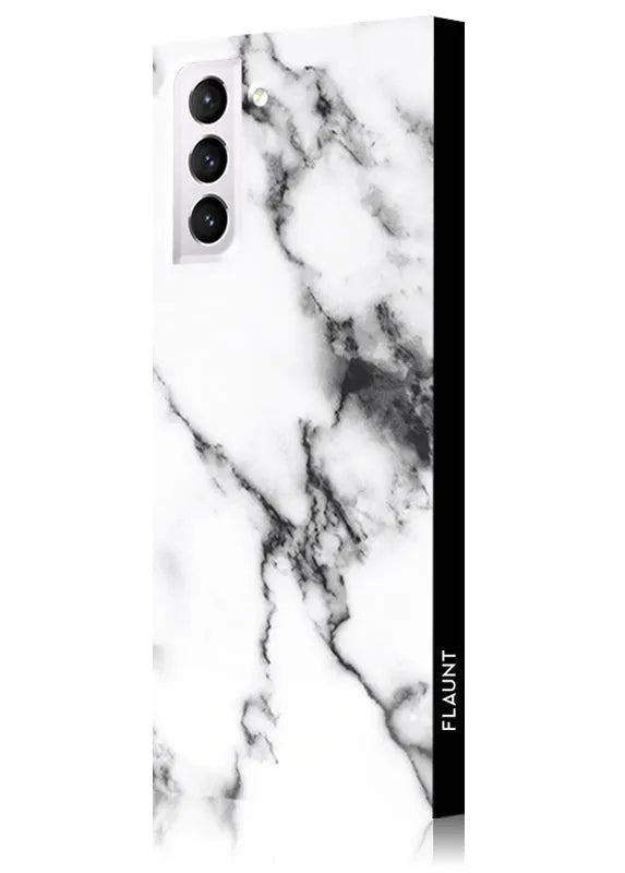 SQUARE® White Marble Galaxy Case