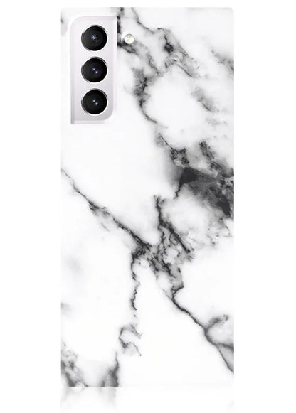 SQUARE® White Marble Galaxy Case