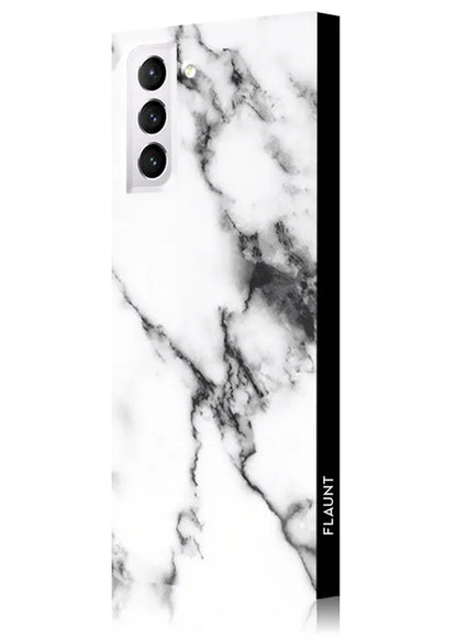 SQUARE® White Marble Galaxy Case