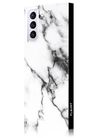 SQUARE® White Marble Galaxy Case