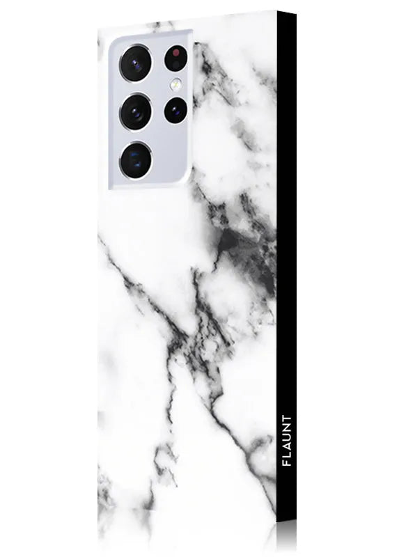 SQUARE® White Marble Galaxy Case