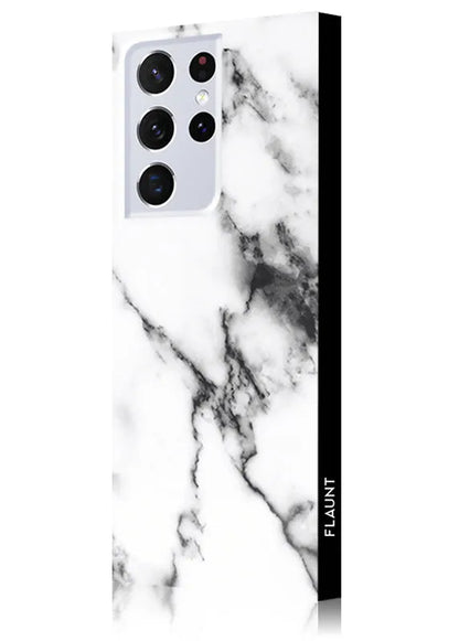 SQUARE® White Marble Galaxy Case