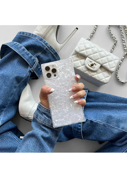 SQUARE® White Pearl iPhone Case