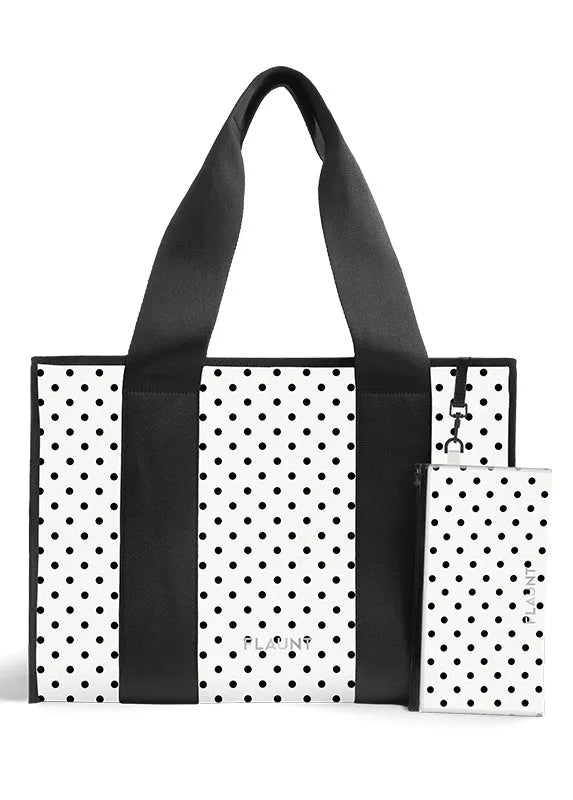 White Polka Dot Everyday Tote Bundle Set