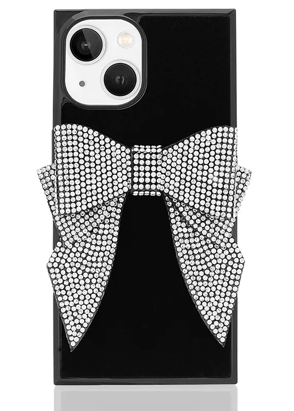 Elite Collection - SQUARE® Black Velvet Bow Brilliance iPhone Case (Not MagSafe Compatible)