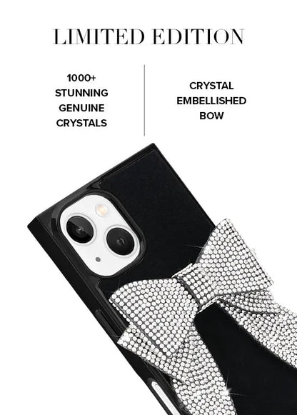 Elite Collection - SQUARE® Black Velvet Bow Brilliance iPhone Case (Not MagSafe Compatible)