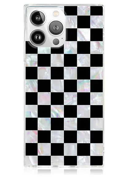 SQUARE® Checkered Mother of Pearl iPhone Case