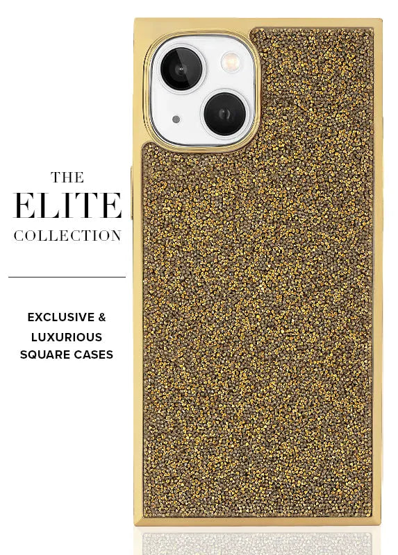 Elite Collection - SQUARE® Gold Crystal Elegance iPhone Case