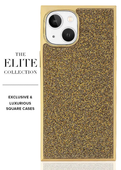 Elite Collection - SQUARE® Gold Crystal Elegance iPhone Case