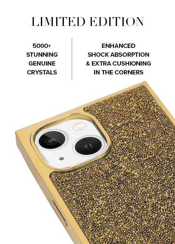 Elite Collection - SQUARE® Gold Crystal Elegance iPhone Case