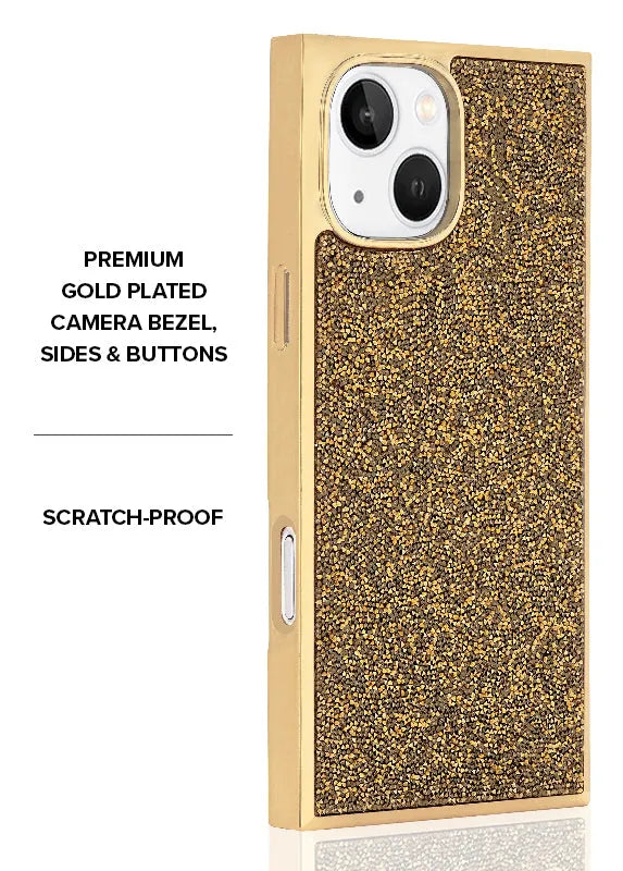 Elite Collection - SQUARE® Gold Crystal Elegance iPhone Case