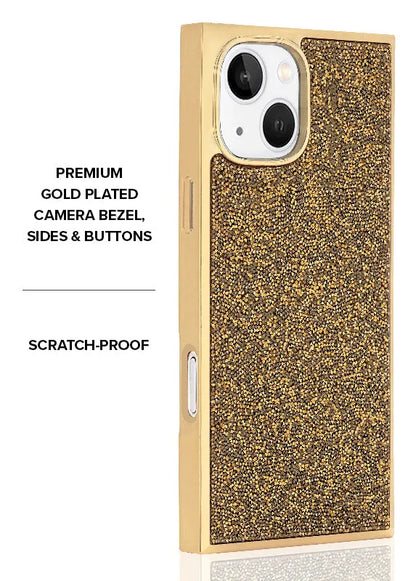 Elite Collection - SQUARE® Gold Crystal Elegance iPhone Case