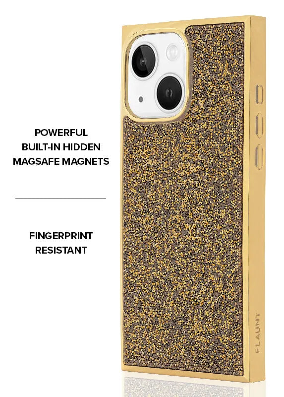 Elite Collection - SQUARE® Gold Crystal Elegance iPhone Case