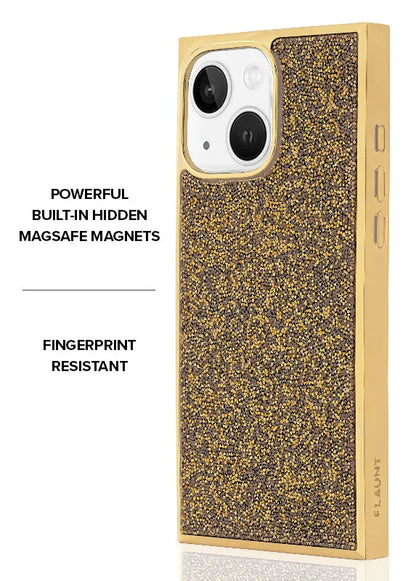 Elite Collection - SQUARE® Gold Crystal Elegance iPhone Case