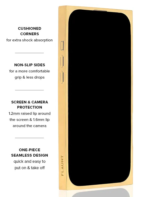 Elite Collection - SQUARE® Gold Crystal Elegance iPhone Case