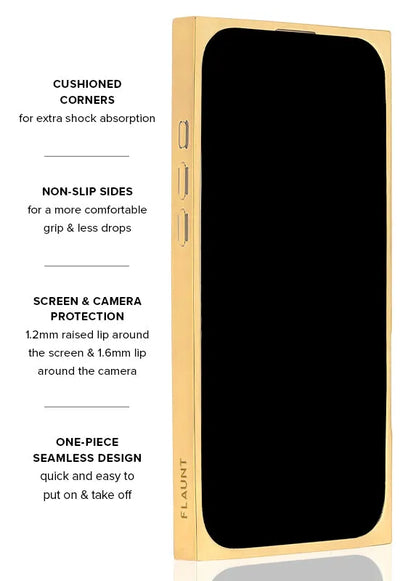 Elite Collection - SQUARE® Gold Crystal Elegance iPhone Case