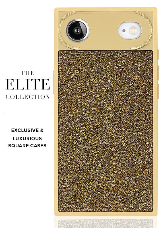 Elite Collection - SQUARE® Gold Crystal Elegance iPhone Case