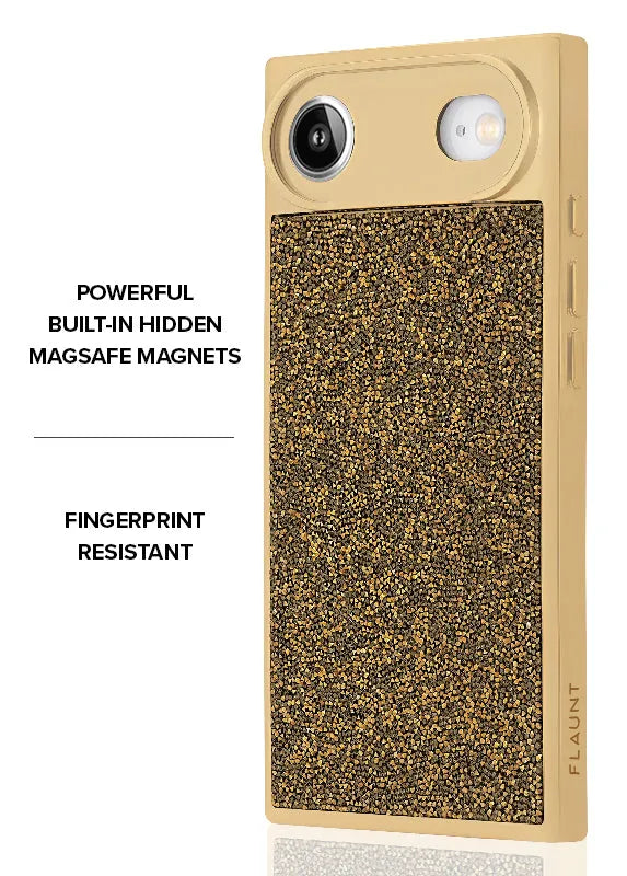 Elite Collection - SQUARE® Gold Crystal Elegance iPhone Case