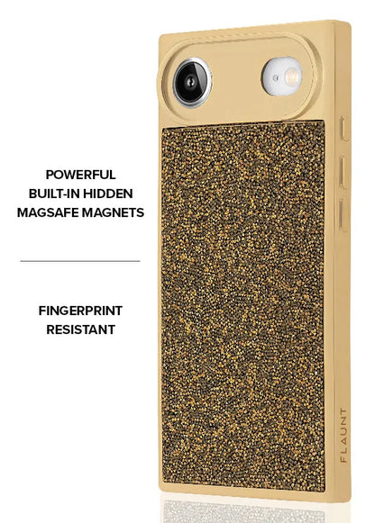 Elite Collection - SQUARE® Gold Crystal Elegance iPhone Case
