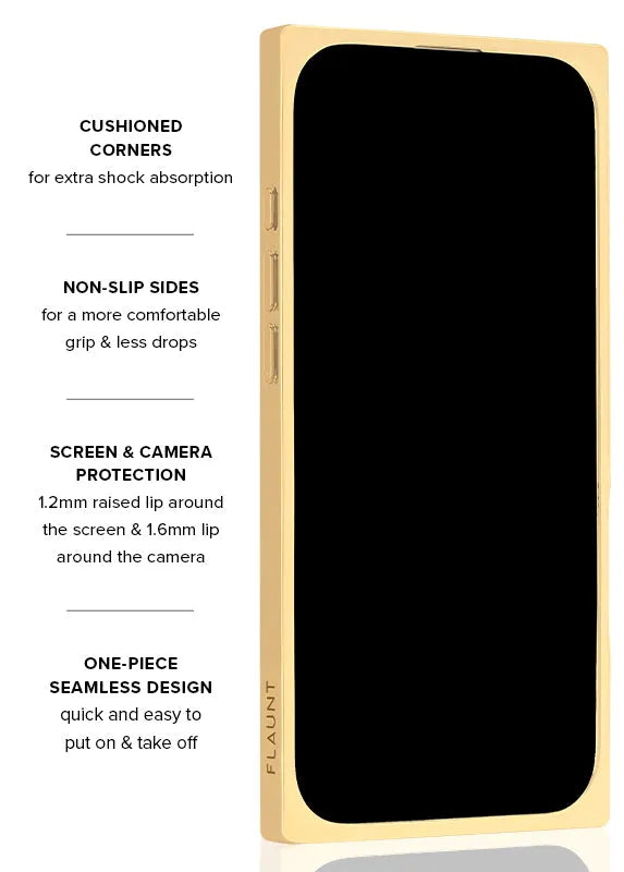 Elite Collection - SQUARE® Gold Crystal Elegance iPhone Case