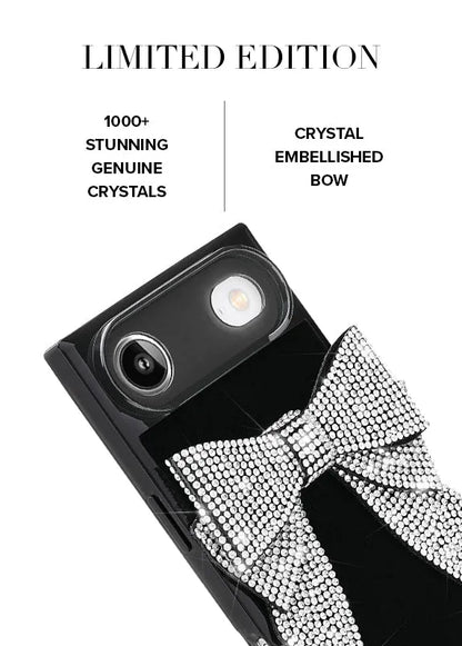Elite Collection - SQUARE® Black Velvet Bow Brilliance iPhone Case (Not MagSafe Compatible)
