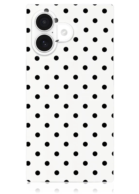 SQUARE® White Polka Dot iPhone Case