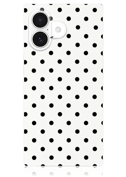 SQUARE® White Polka Dot iPhone Case