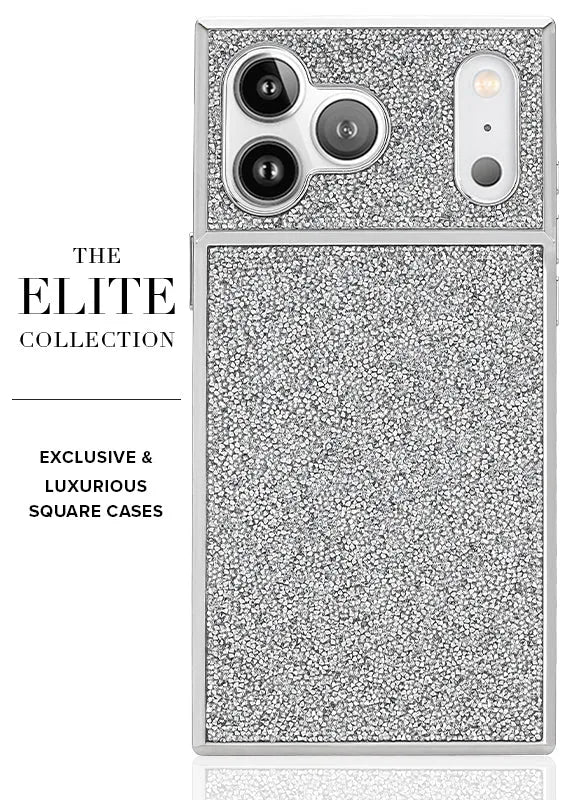 Elite Collection - SQUARE® Silver Crystal Elegance iPhone Case