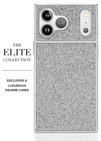 Elite Collection - SQUARE® Silver Crystal Elegance iPhone Case