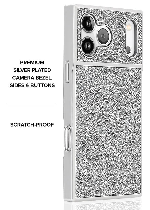 Elite Collection - SQUARE® Silver Crystal Elegance iPhone Case