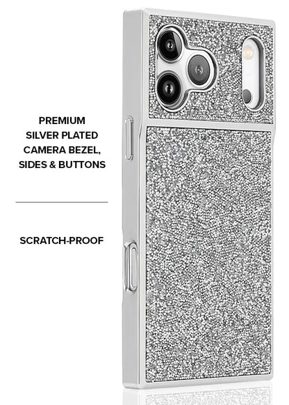 Elite Collection - SQUARE® Silver Crystal Elegance iPhone Case