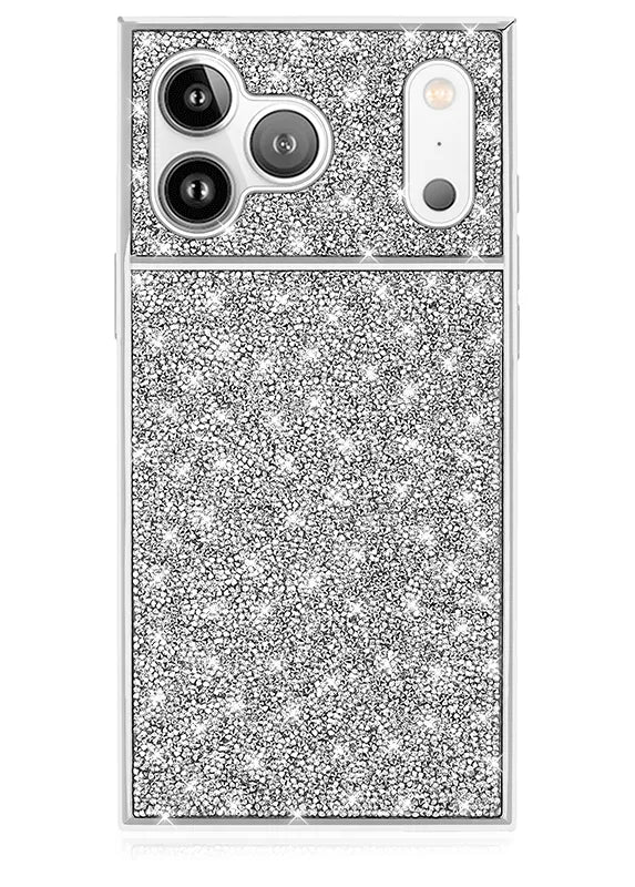 Elite Collection - SQUARE® Silver Crystal Elegance iPhone Case