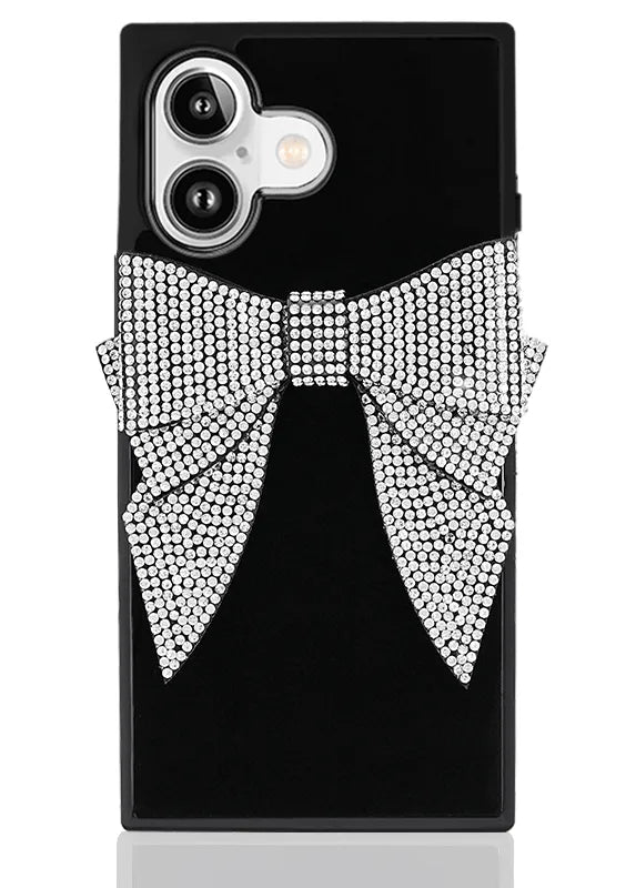 Elite Collection - SQUARE® Black Velvet Bow Brilliance iPhone Case (Not MagSafe Compatible)