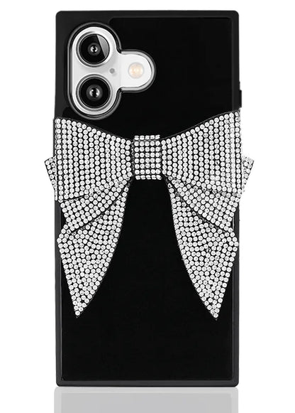 Elite Collection - SQUARE® Black Velvet Bow Brilliance iPhone Case (Not MagSafe Compatible)